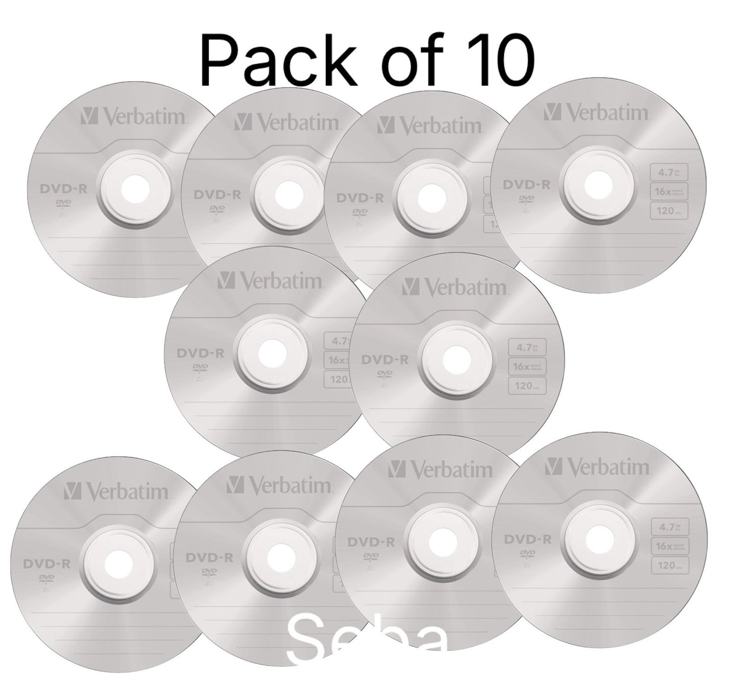 Verbatim DVD-R Blank Media 16x Speed 4.7GB Blank Discs In Sleeves Pack of 10