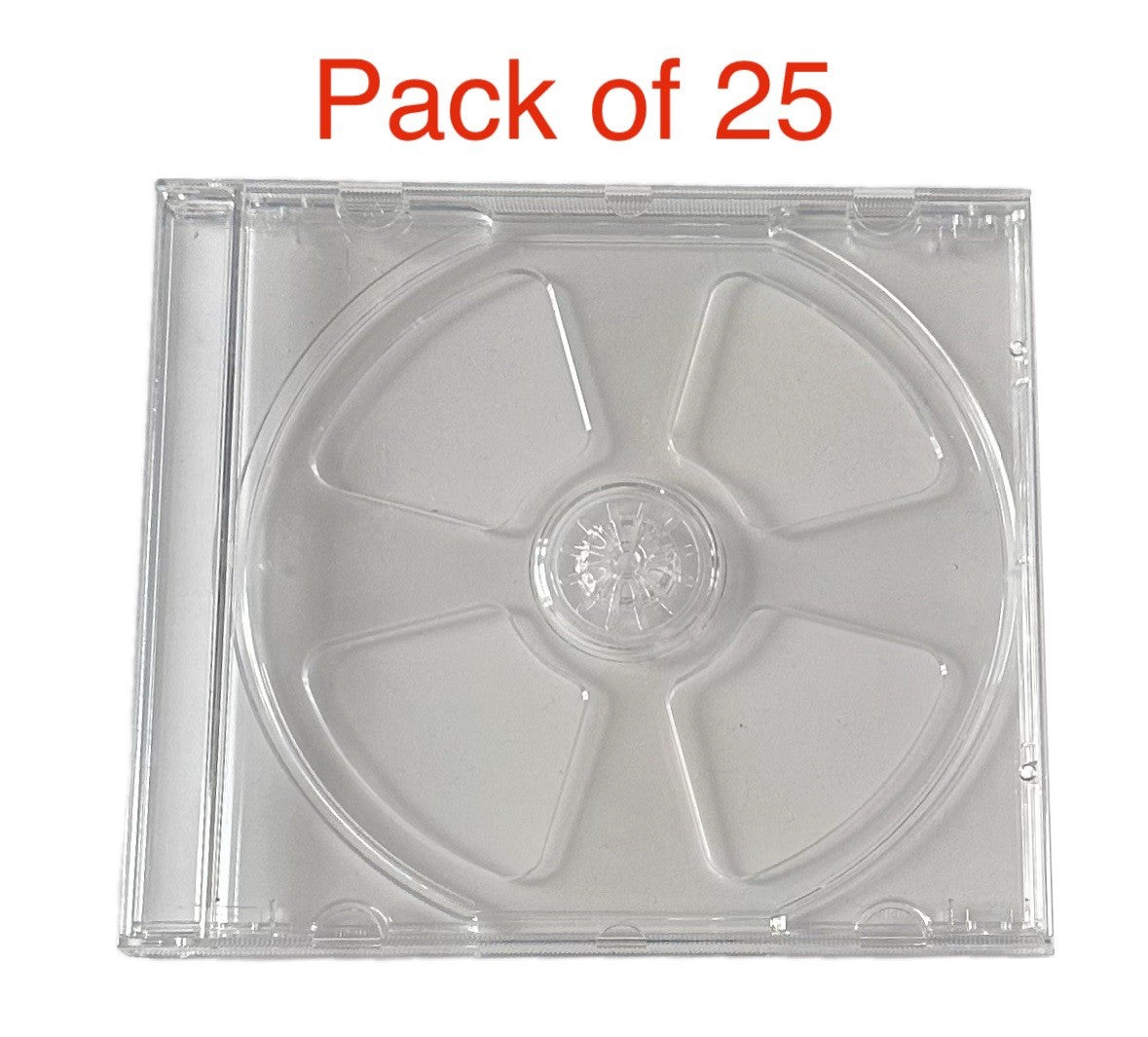 25 x CD /DVD Single Jewel Cases High Quality 10.4mm With Clear Tray