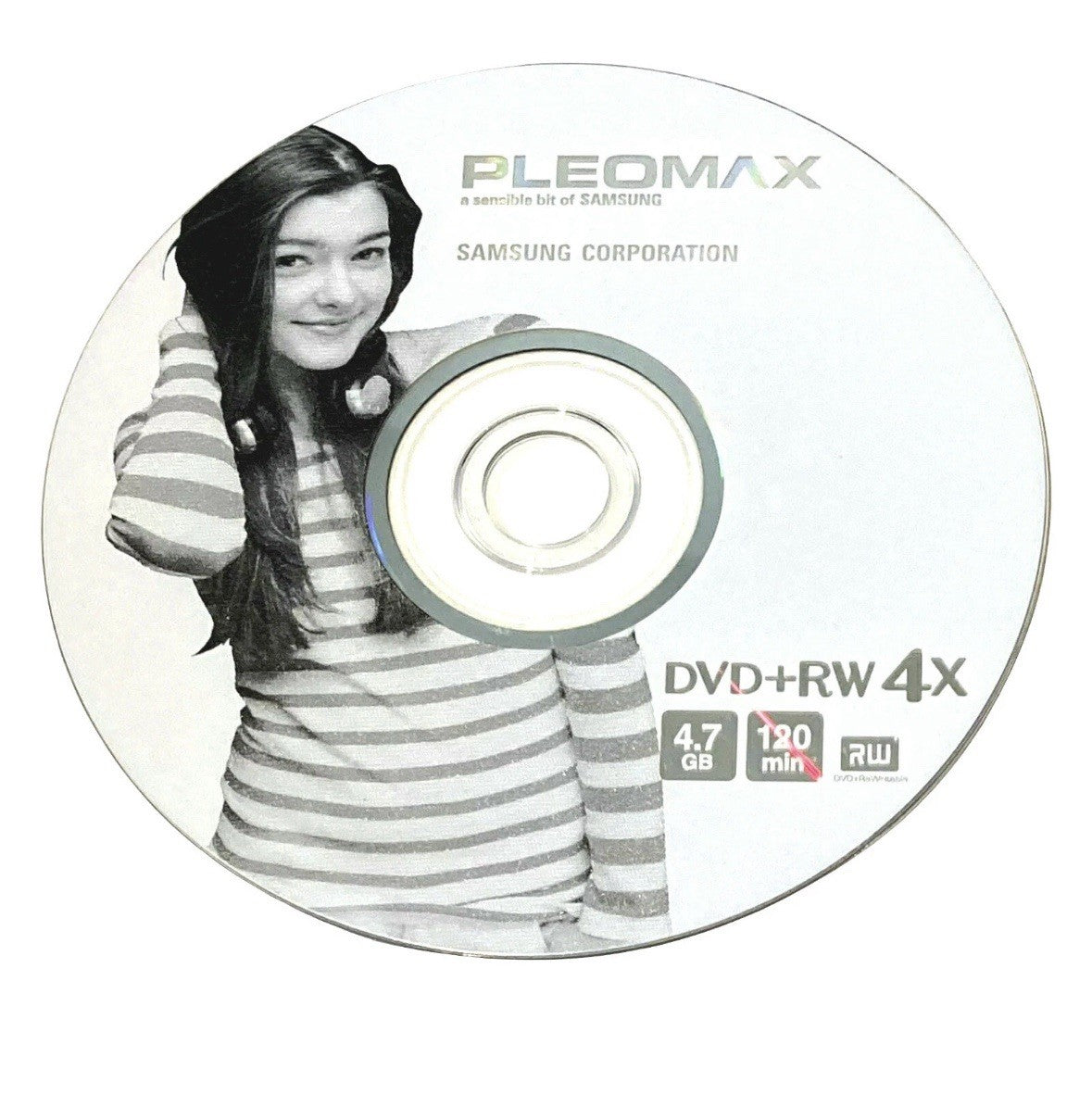 10 x Samsung Pleomax DVD+RW ReWritable Blank Disc 4x 4.7GB 120min In Sleeves