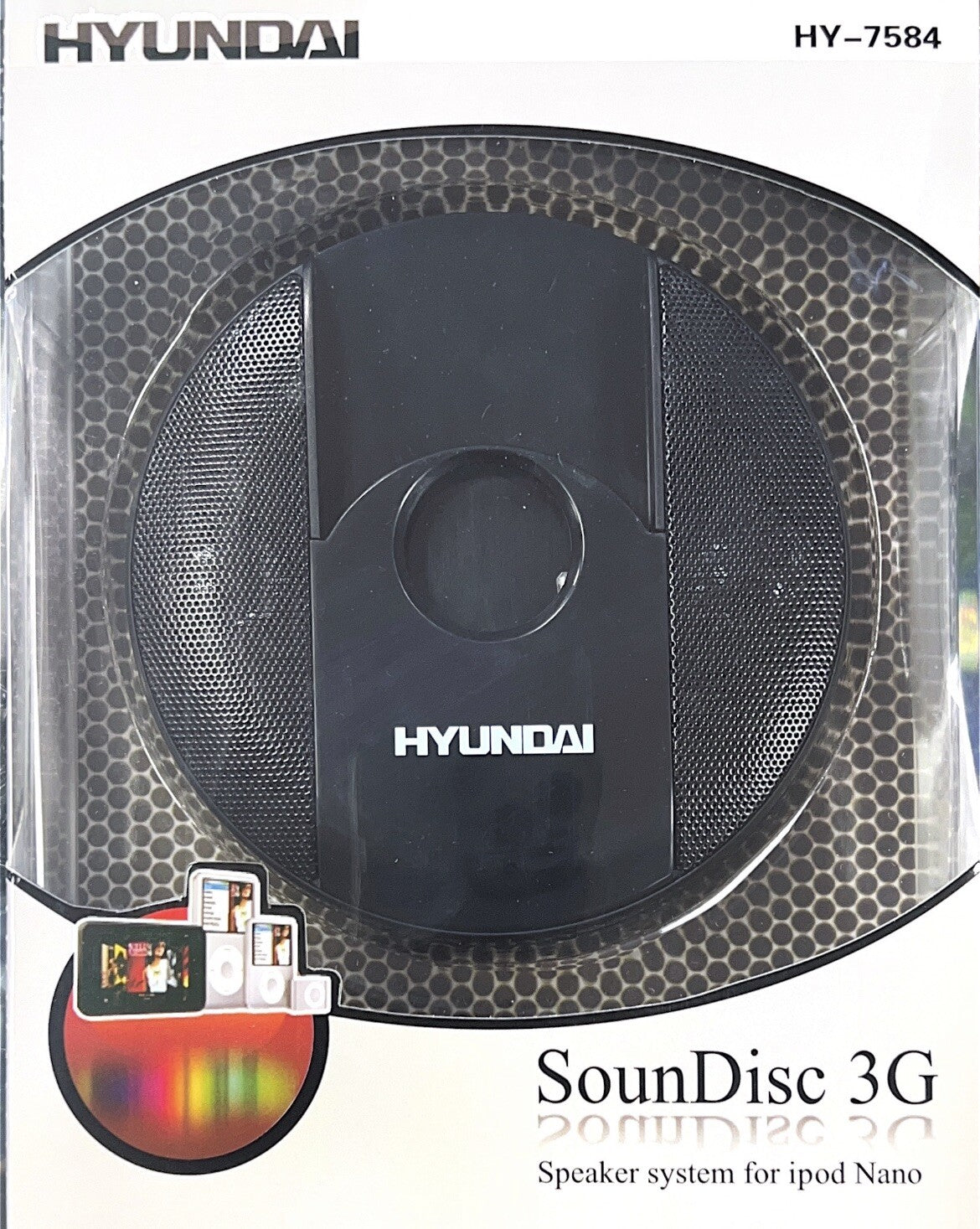HYUNDAI SounDisc 3G HY-7584 3.5mm AUDIO ADAPTER CD/DVD/PHONE/ iPOD BOXED NEW