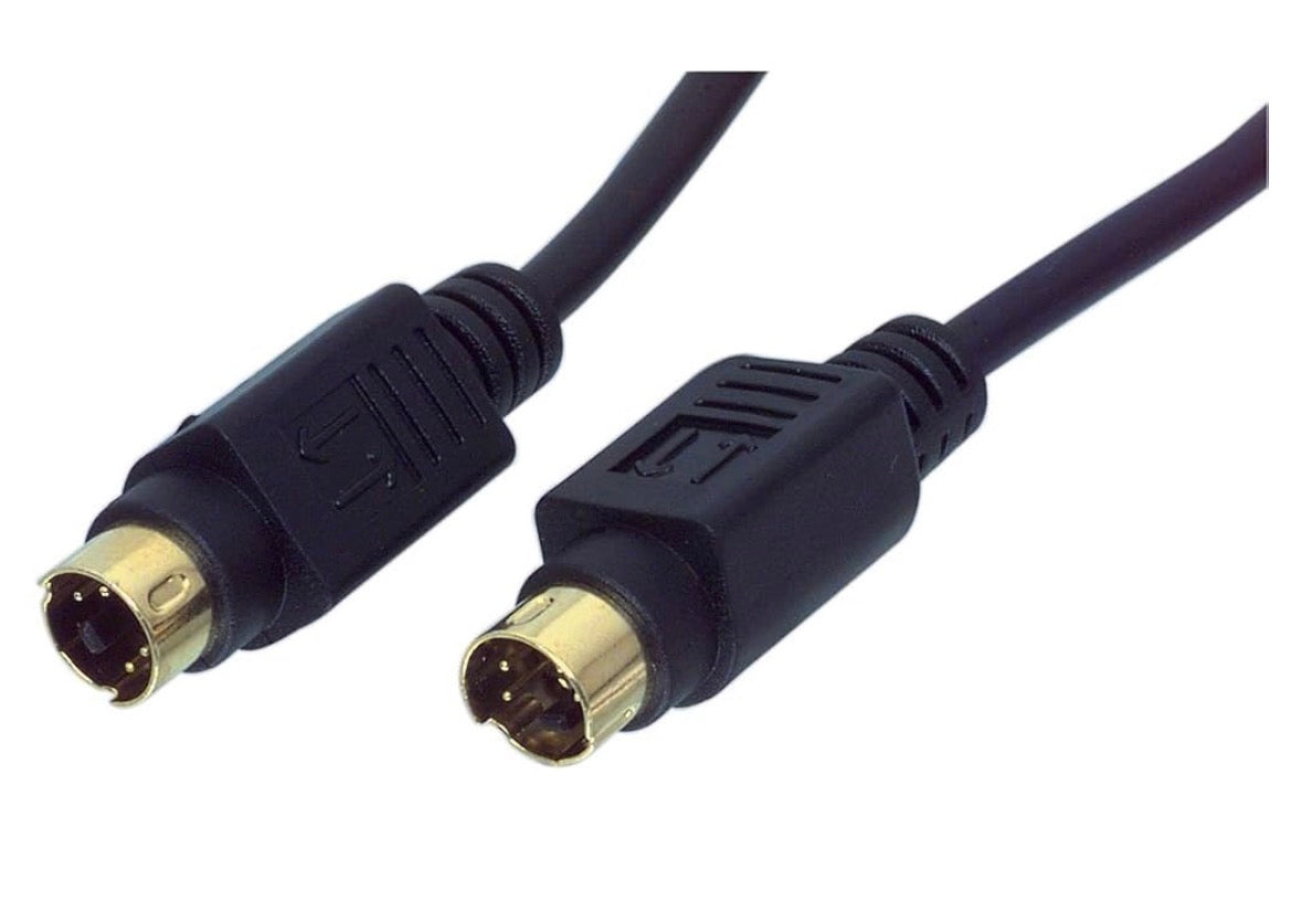 SVHS TO SVHS PLUG LEAD GOLD PLATED 1.5m