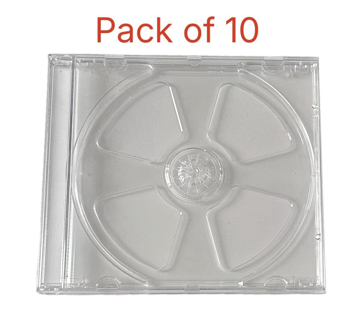 10 x CD / DVD JEWEL CASES COMPLETE CLEAR TRAYS, HIGH QUALITY