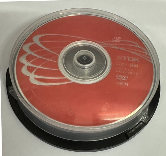TDK  DVD-RW 4.7GB 6x speed Blank Disc Data Cakebox 10 Pack
