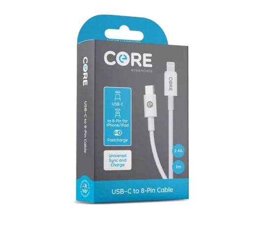 Core iphone ipad 8-Pin to Type-C usb cable 1m 2.4A 20W fast charge