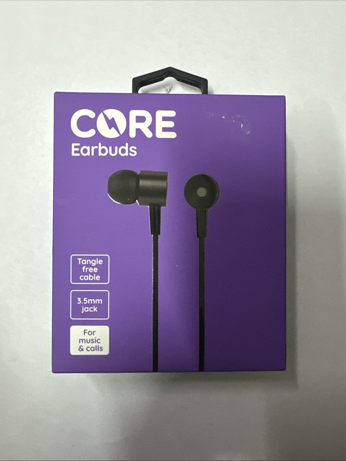 Core Earbuds Earphones Headphones Black