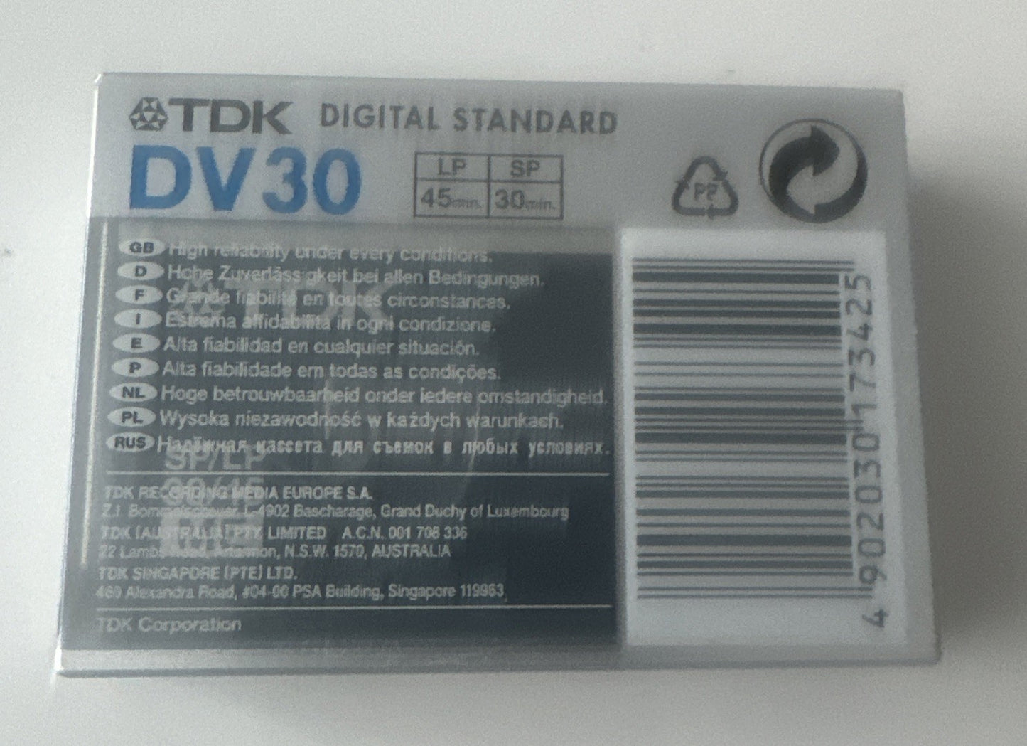 TDK DV30 Mini Dvm Tape For Camcorder Blank Digital Single — image 3