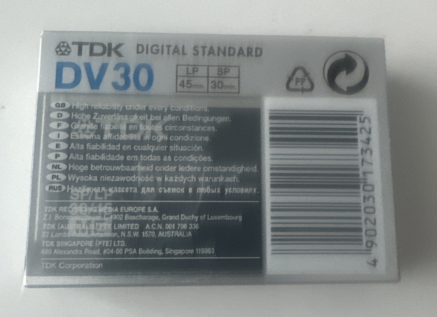 TDK DV30 Mini Dvm Tape For Camcorder Blank Digital Single — image 3