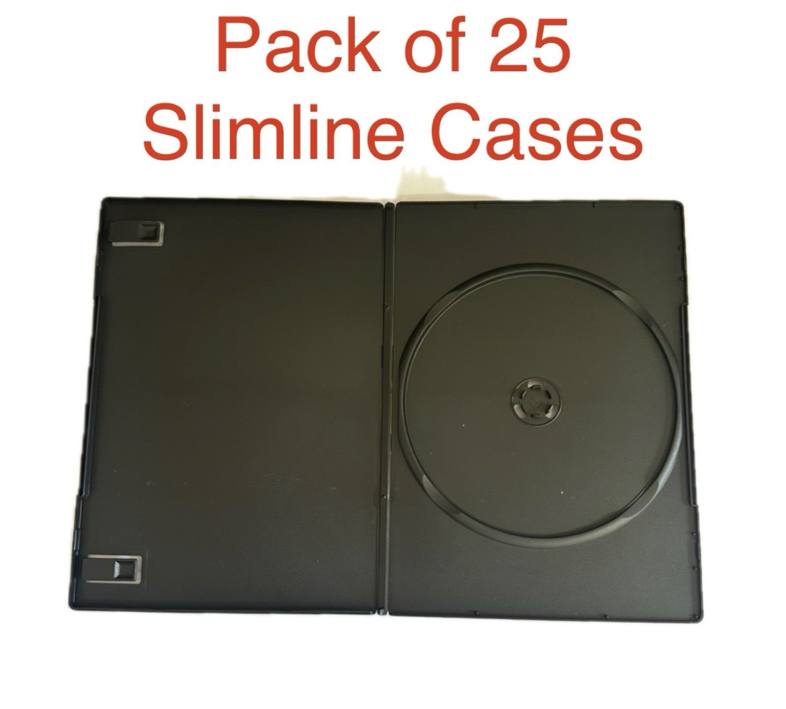 25 Single DVD Case Cases 7mm Spine Slimline Black Clear Front Back Sleeve Slim — image 2