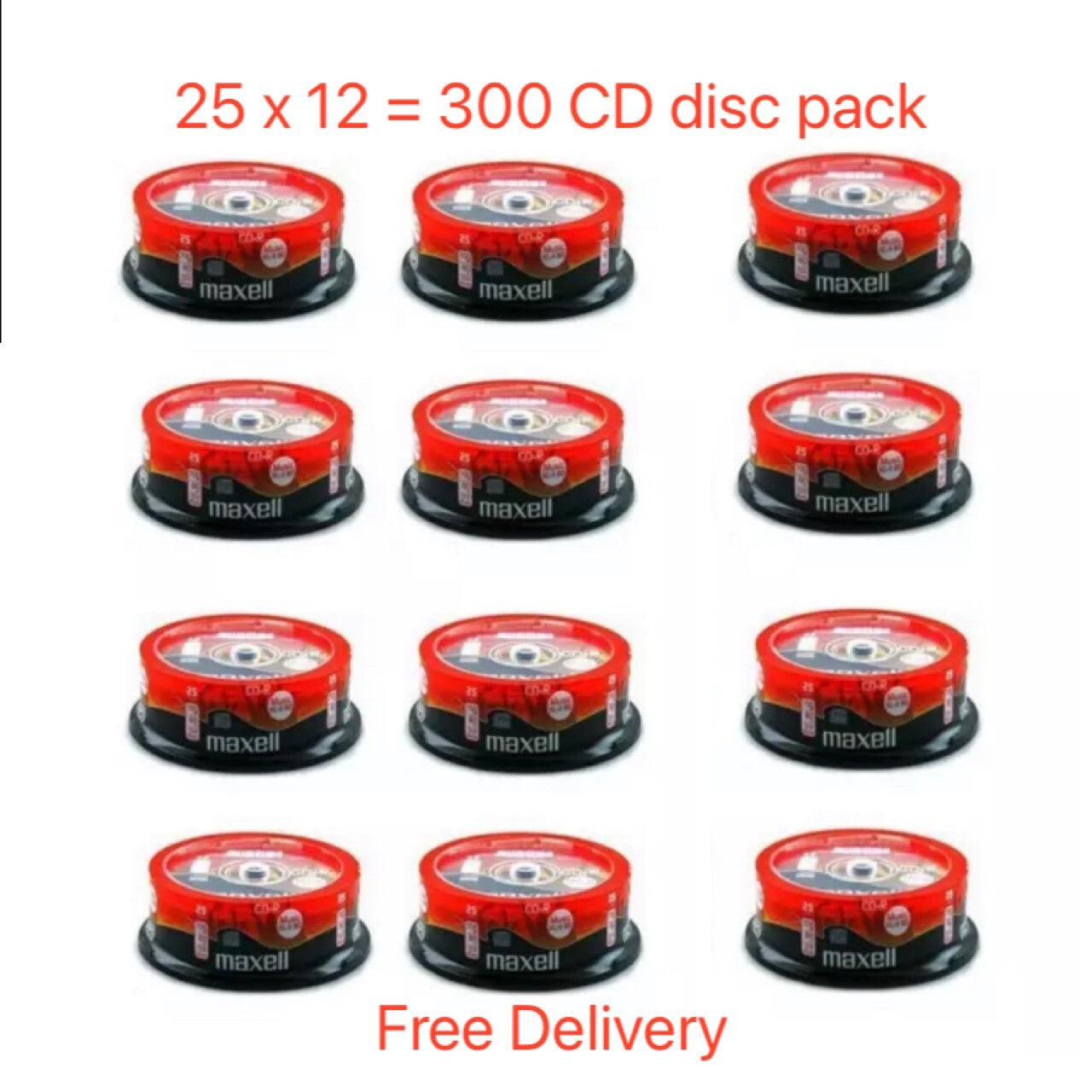 Maxell CD-R Music XL-II Digital Audio Recordable 80Min - 300 Pack Spindle