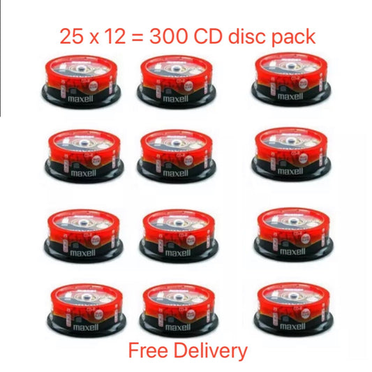 Maxell CD-R Music XL-II Digital Audio Recordable 80Min - 300 Pack Spindle