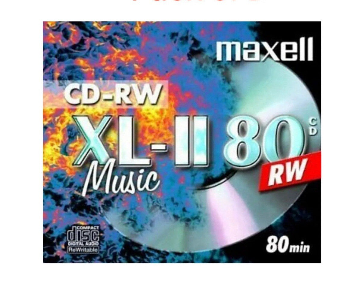 5 x Maxell CD-RW Audio XL-II Silver Digital Music Recordable Discs Jewel Case — image 2