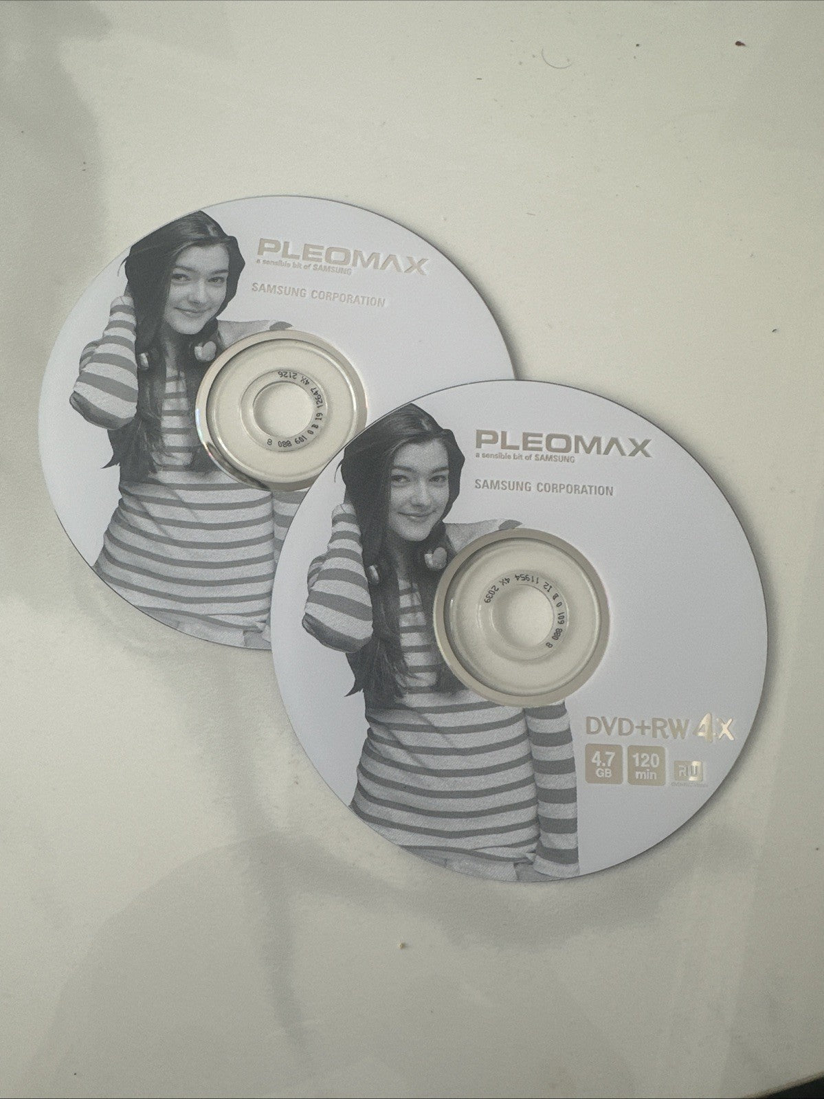 2 x DVD+RW Discs ReWritable Blank in Sleeve 1-4x 4.7GB 120min Video Data Disc