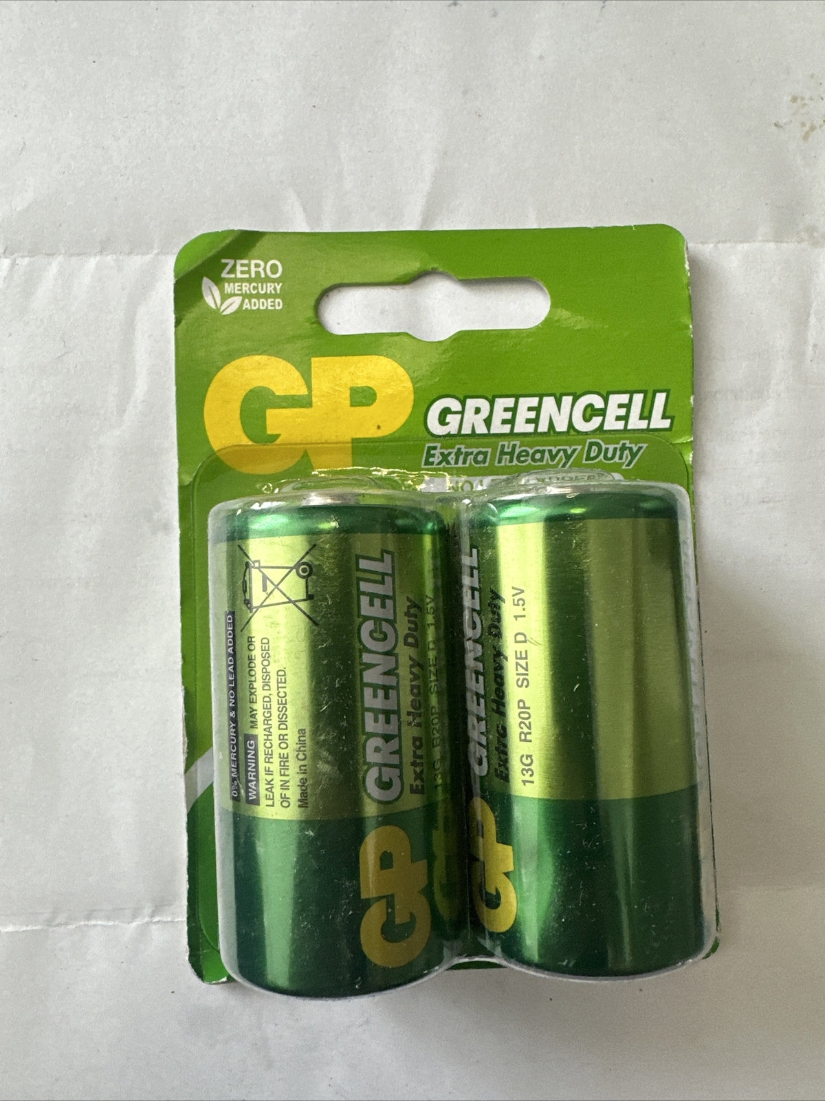Battery Zinc Chloride D 1.5V Pk2, Non-Rechargeable Batteries - GPPCC13KC003