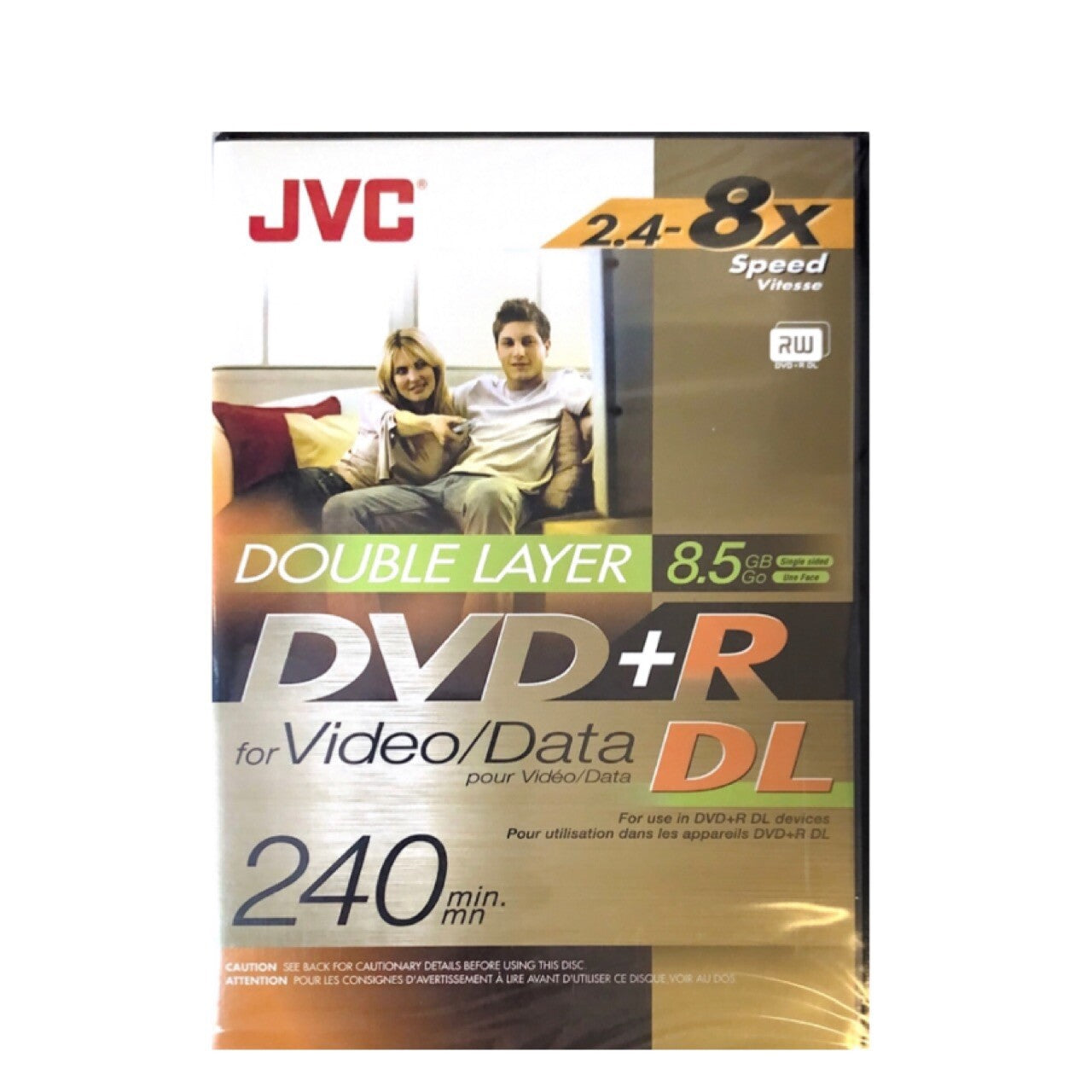 JVC DVD+R DL Dual Double Layer 8.5GB Disc 8x 240 mins Single pack