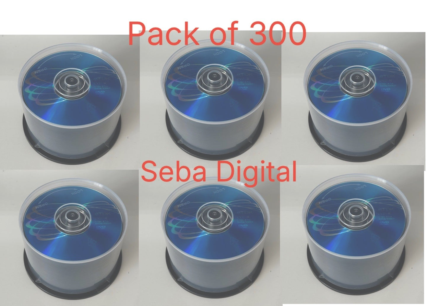 300 x TDK DVD-R 16x Capacity 4.7GB Recordable 120 Min Blank DVD Discs SPINDLE
