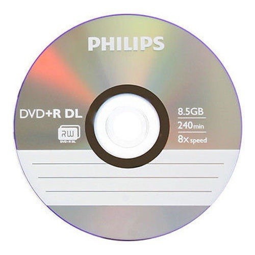 1 x Phillips Dual Layer DVD+R DL 8x Double Blank Discs 8.5GB with Sleeve
