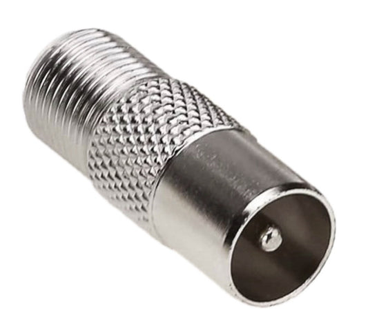 Satellite to Coax Adapter F-Type Female Screw Cable to RF TV Aerial Coaxial Lead