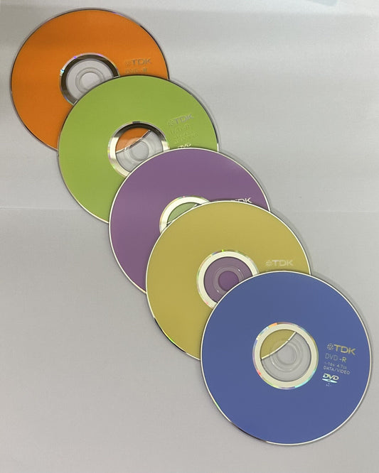 5 X TDK DVD-R  4.7GB Blank Recordable Discs 16x Speed 120 mins with Sleeves