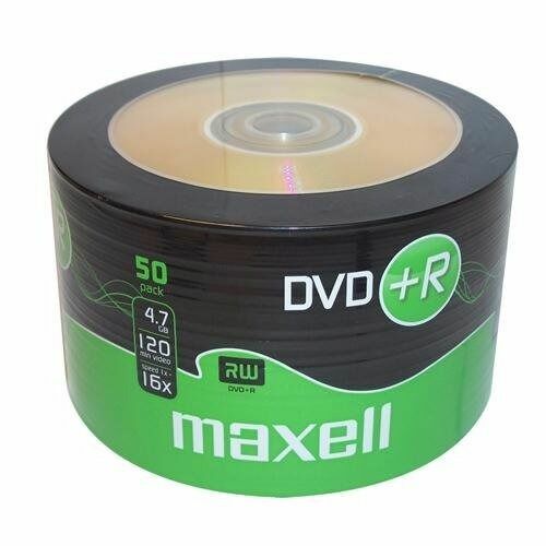 50 MAXELL DVD+R Blank DVD Disc DVD-R 4.7GB 16x SPEED 120mins 275736