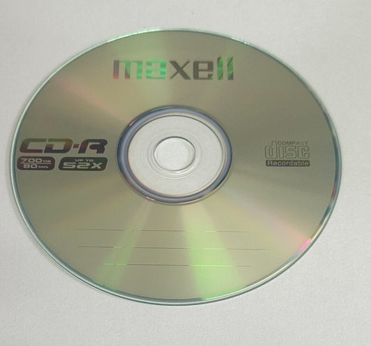 Maxell CD-R Recordable Blank CD Discs/700MB - 52x - 80min 1 Pack with Sleeves