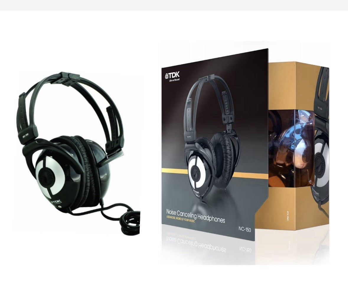 TDK NC150 On-Ear Headphones with Active Noise Cancellation