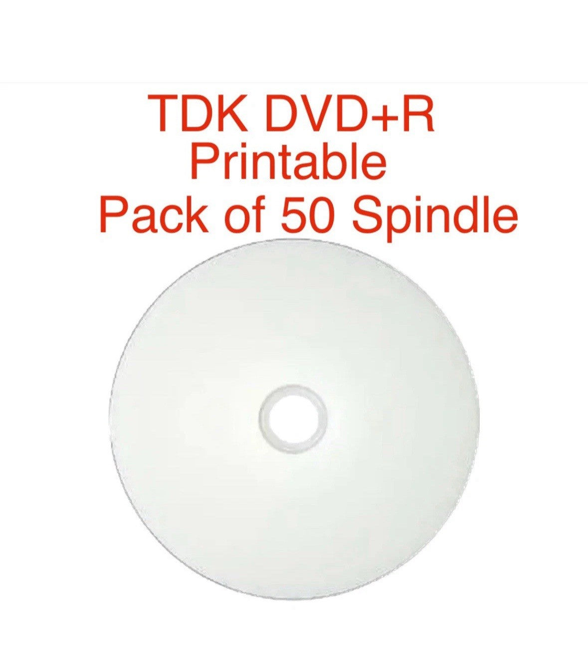 50 x TDK DVD+R Extra Fine Matt Printable Recordable Discs