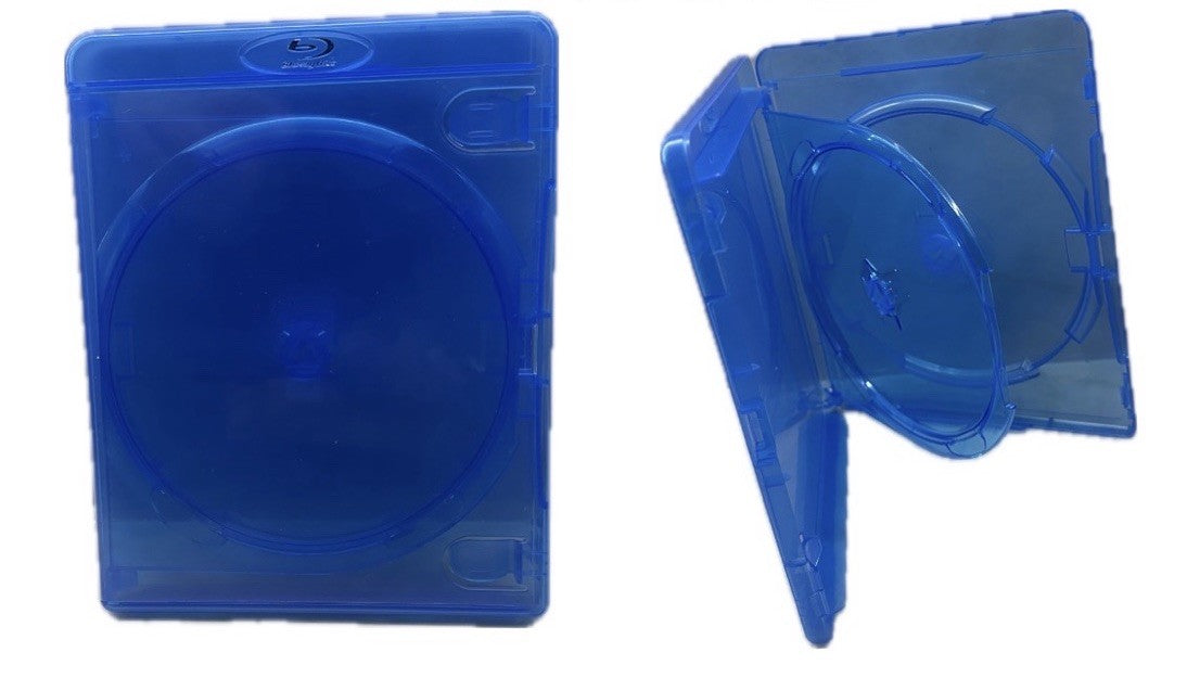 10 x Blu-ray Discs Hold Two Discs 14 mm Blue  High-Grade Case