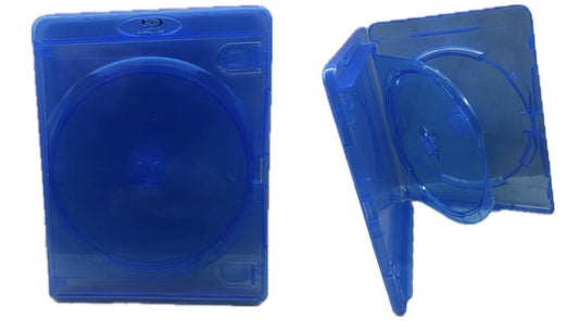 10 x Blu-ray Discs Hold Two Discs 14 mm Blue  High-Grade Case