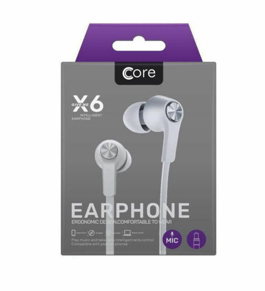 Core X6 Earphones White 11232810