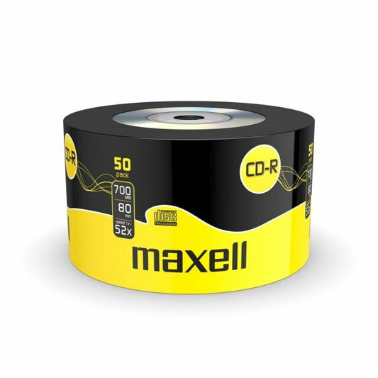 50 x GENUINE MAXELL CD-R 52x SPEED BLANK RECORDABLE DISCS CDs MEDIA BLANK DISKS
