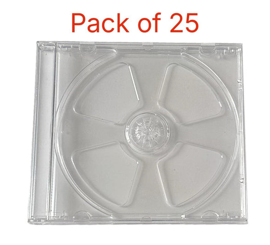 CD Single Jewel Cases With Clear Tray 10.4mm Standard  Pack of 25
