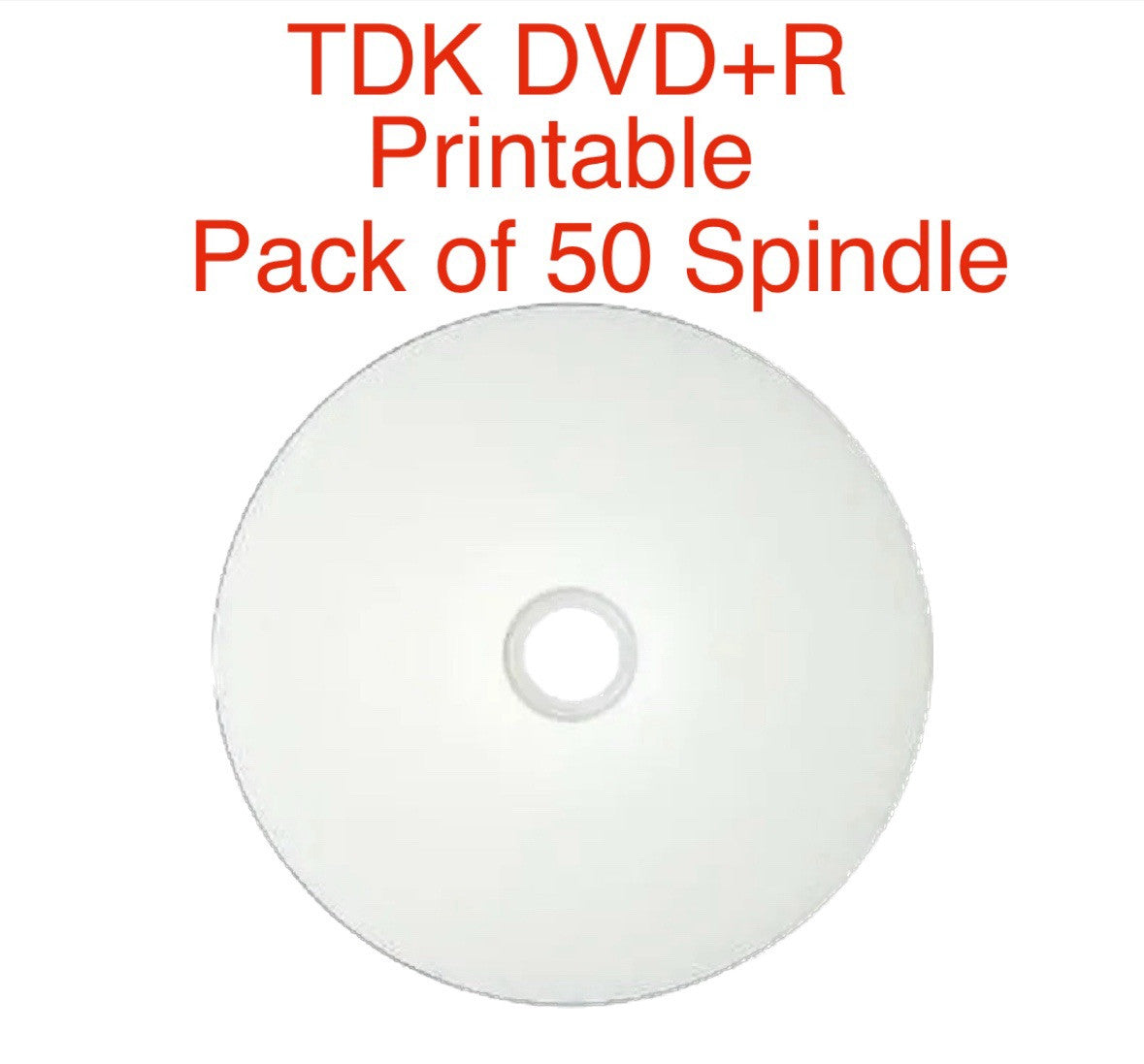 50 x TDK DVD+R Extra Fine Matt  Printable Blank Discs 16x 4.7GB 120 mins Cakebox