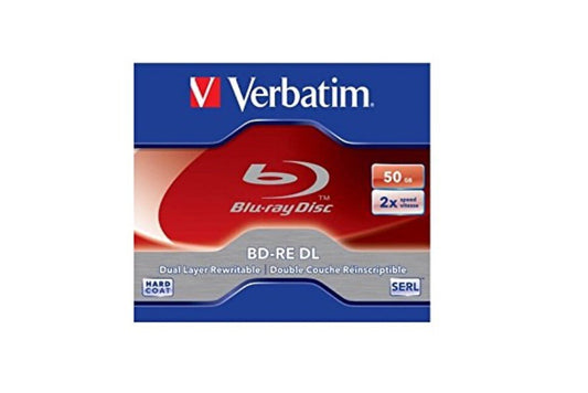 Verbatim BD-RE Blu Ray Dual Layer 50GB 2X White Blue Single Pack