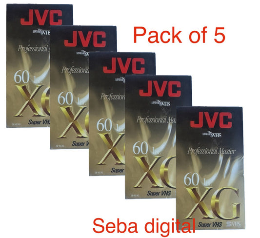 5 x JVC SE60XG Video Cassette  60 Minute Super VHS