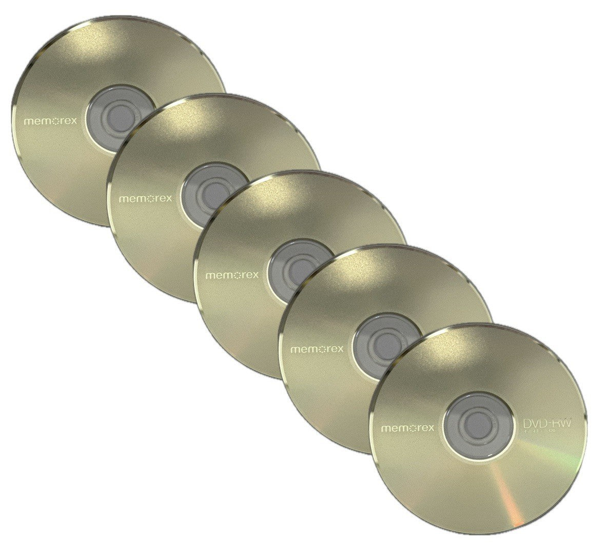 5 x Memorex DVD-RW Disc ReWritable Blank Discs in Sleeve x4 Speed 4.7GB 120min