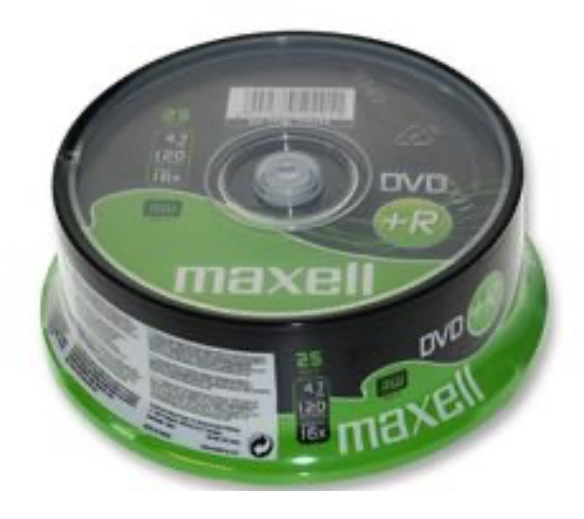 Maxell DVD+R  Recordable Blank DVD 4.7GB 120MINS 16X Speed  25 Pack