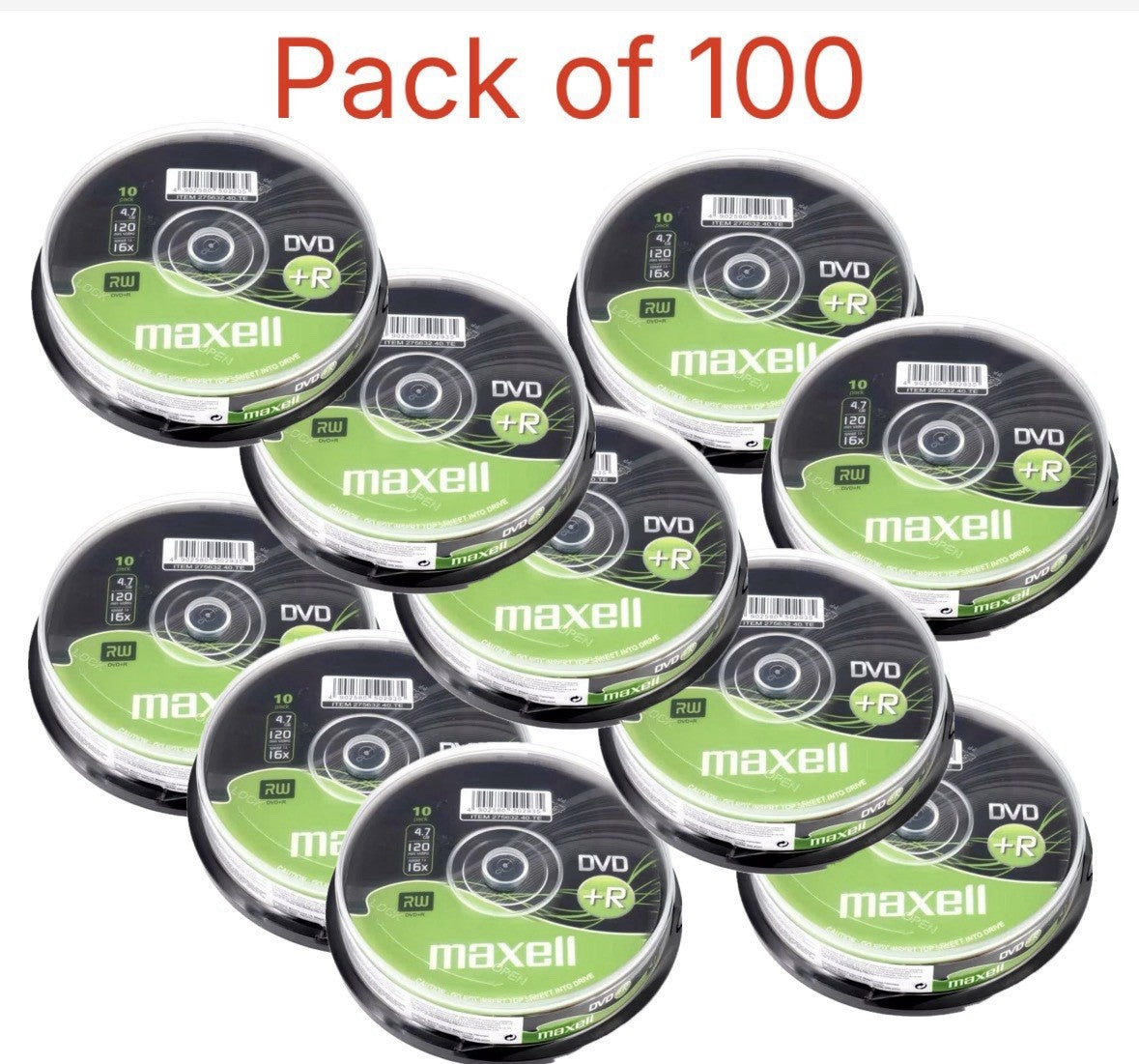 Maxell DVD+R 4.7GB 100 Pack