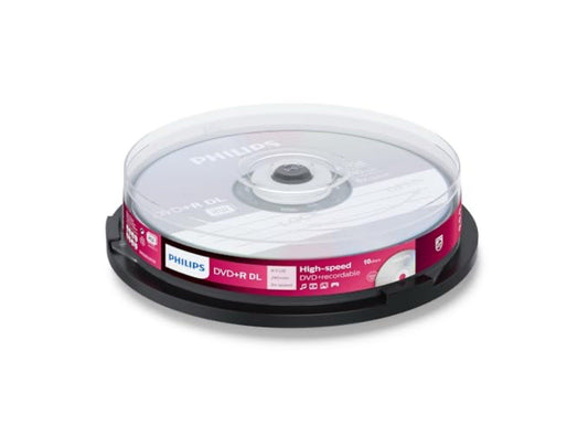 10 x Philips DVD+R DUAL LAYER Recordable DVD Discs 240 mins 8.5GB