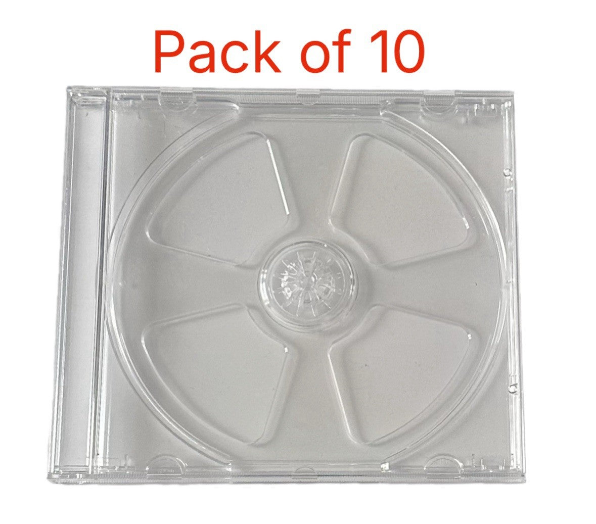 10 Clear Plastic with Clear  Tray Single DVD or CD Jewel Case Cases 10.4mm Spine — image 2