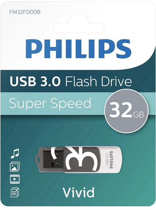Philips USB 3.0 Pendrive 32 GB - Vivid Edition (Gray)