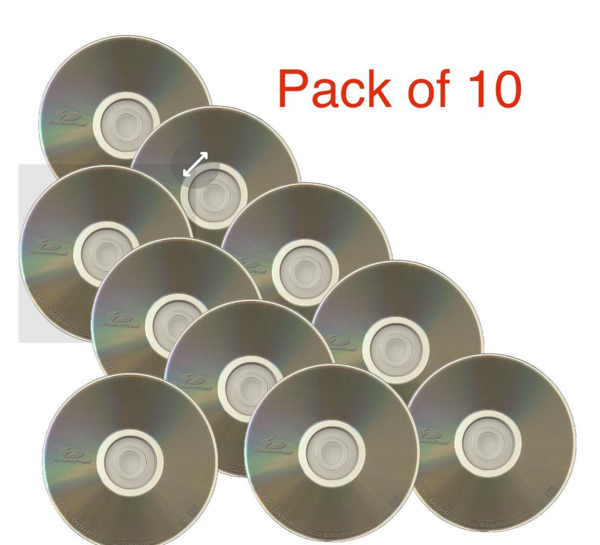 10x TDK DVD+R Blank Dics Scratch Proof 4.7GB 1-8x Media For Data Video in Sleeve